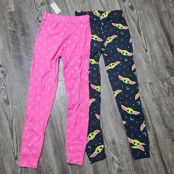 Girls Star Wars Yoda PJ Bottoms Size 10 - Picture 2 of 2